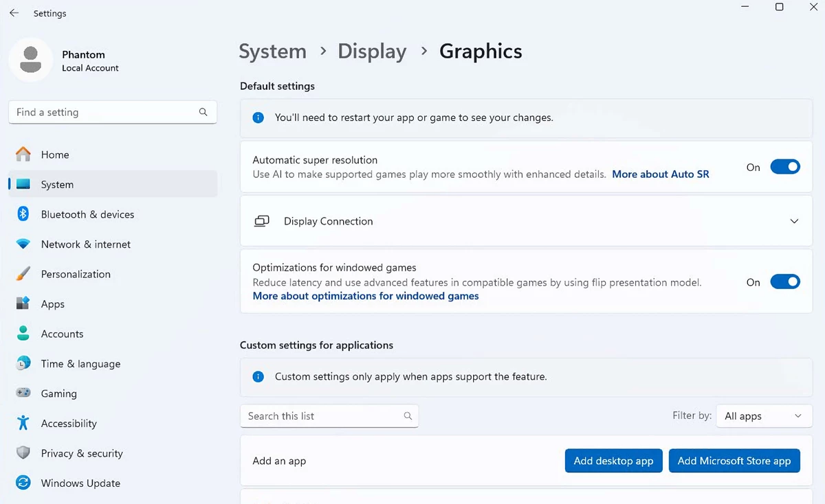 В Windows появится ИИ-апскейлер всего