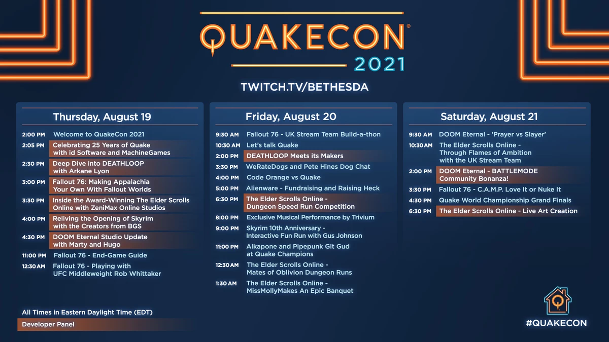 [SGF 2021] Подробное расписание фестиваля QuakeCon 2021