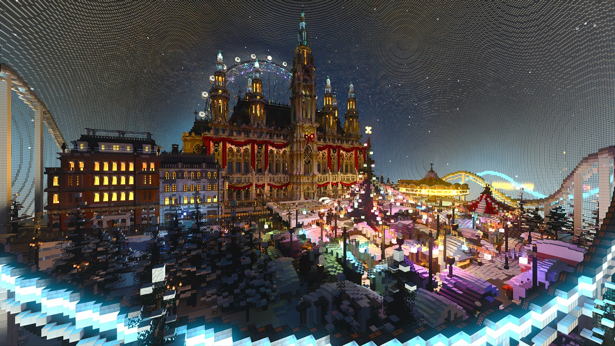 Nvidia в благотворительных целях построила праздничный мир в Minecraft 