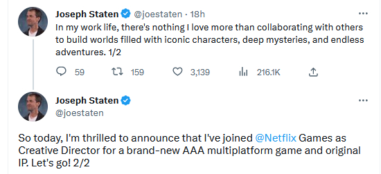 Творческий директор Halo Infinite присоединился к Netflix Games для работы над новой ААА-игрой