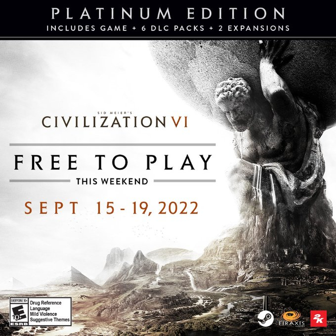 Пошаговая стратегия Sid Meier’s Civilization VI стала временно бесплатной в Steam