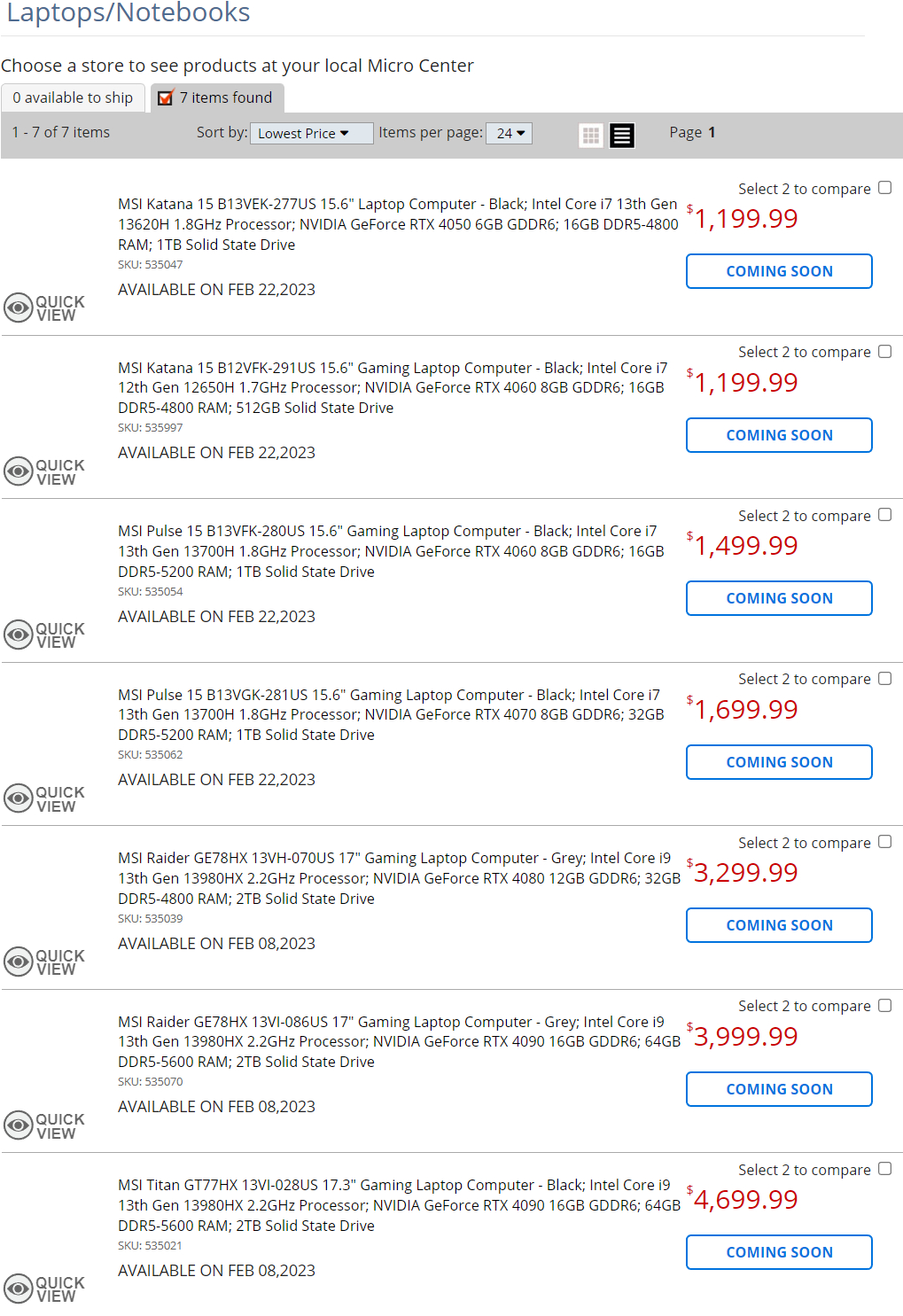 Цены на ноутбуки с RTX 4090 достигают 4699 долларов