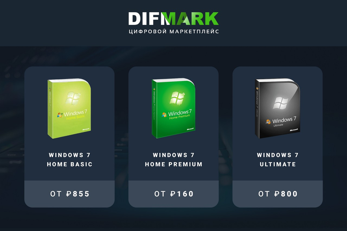 Выгодные предложения Microsoft Windows 7,10,11 на Difmark
