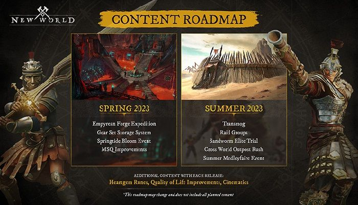 Дорожная карта MMORPG New World на весну-лето 2023 года