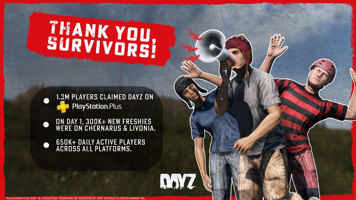 Раздача в PS Plus нагнула серверы DayZ — больше миллиона единиц свежего мяса