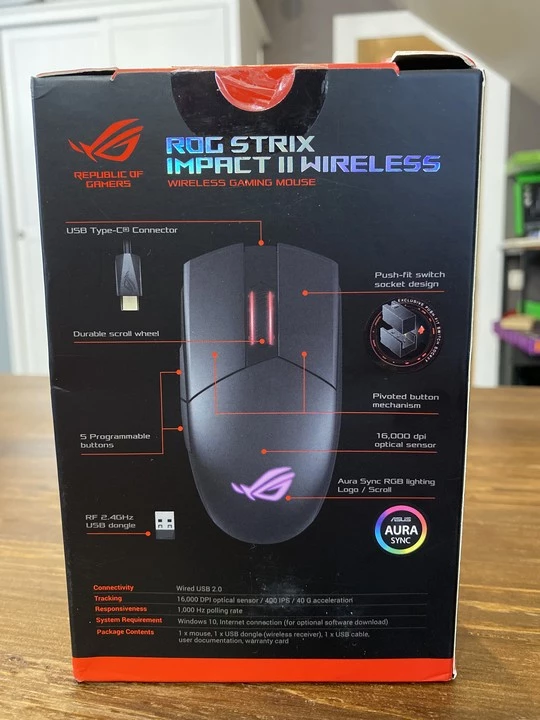 Обзор мыши ASUS ROG Impact II Wireless