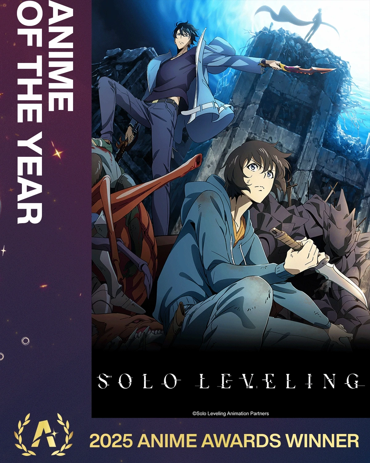 «Поднятие уровня в одиночку» признано лучшим аниме года по версии Crunchyroll Anime Awards «Поднятие уровня в одиночку» признано лучшим аниме года по версии Crunchyroll Anime Awards