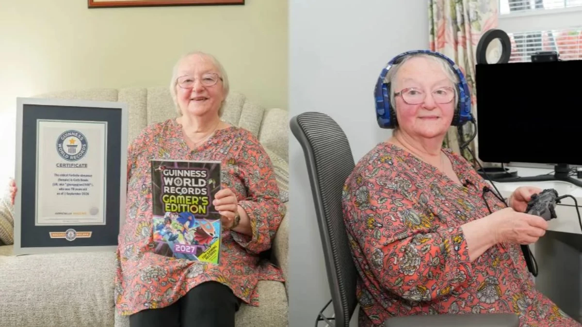 78-year-old grandmother becomes world record holder for live broadcast of 