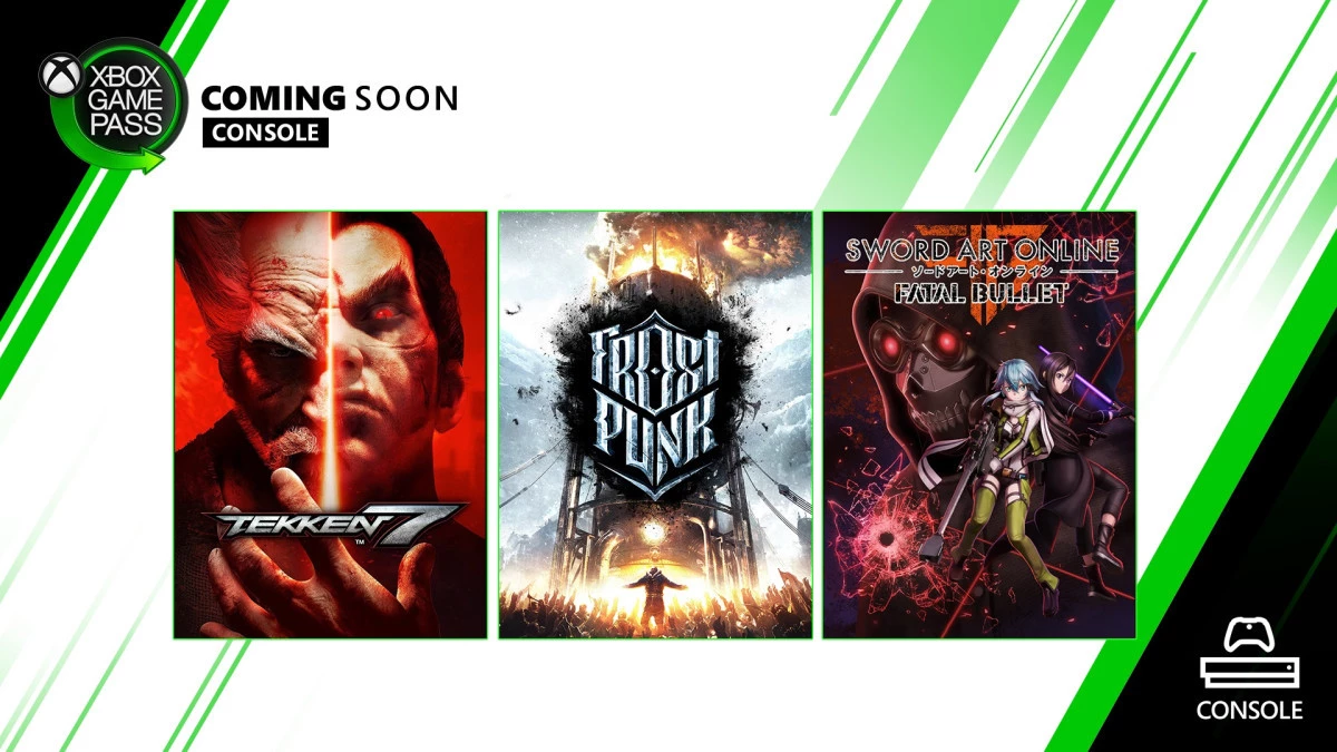 Frostpunk, Sword Art Online: Fatal Bullet и Tekken 7 пополнят библиотеку Xbox Game Pass