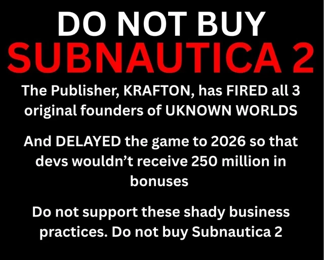 Krafton раскрыла свою версию причины переноса Subnautica 2: бывшие топ-менеджеры хотели себе забрать 250 миллионов премии, не выполняя свои обязанности Krafton раскрыла свою версию причины переноса Subnautica 2: бывшие топ-менеджеры хотели себе забрать 250 миллионов премии, не выполняя свои обязанности