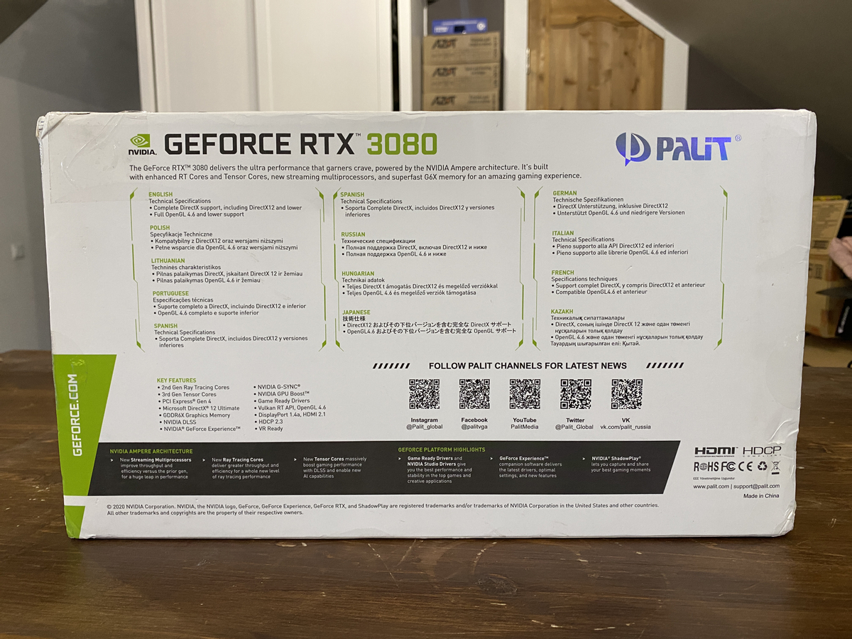 Обзор видеокарты Palit GeForce RTX 3080 GameRock OC 
