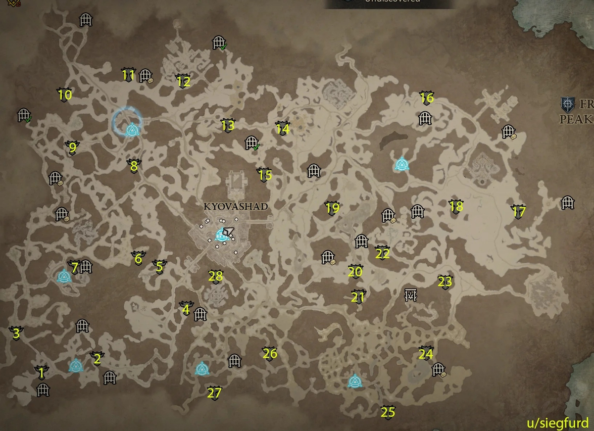 Карта алтарей Лилит в Diablo 4 и калькулятор билдов
