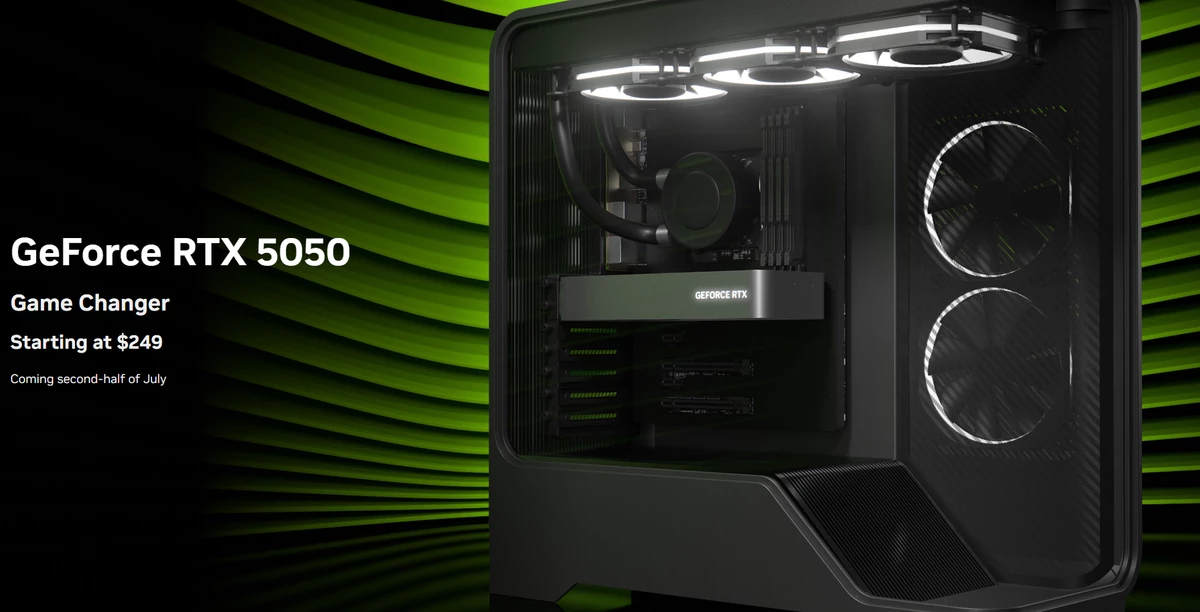 RTX 5050 официально представлена — от 19,5 тысяч рублей и релиз в июле RTX 5050 официально представлена — от 19,5 тысяч рублей и релиз в июле