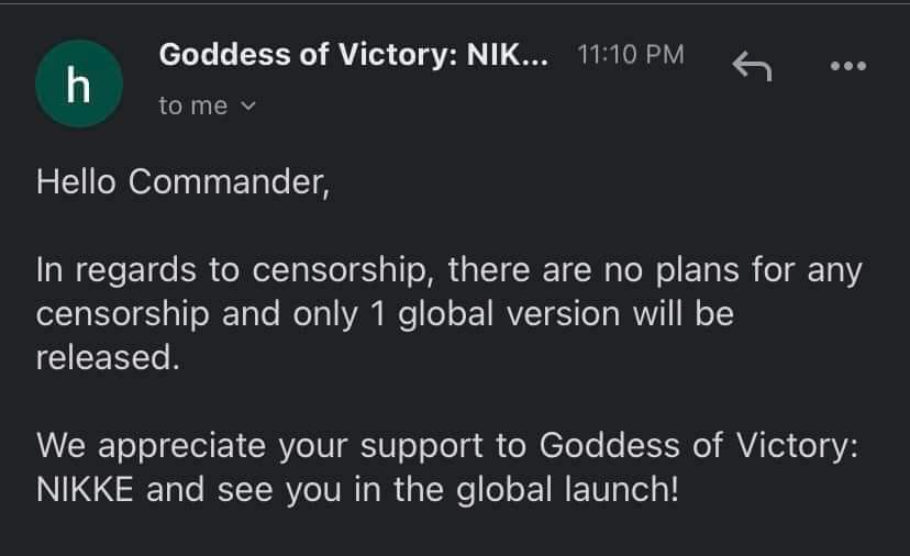 Цензуры в Goddess of Victory: NIKKE не будет