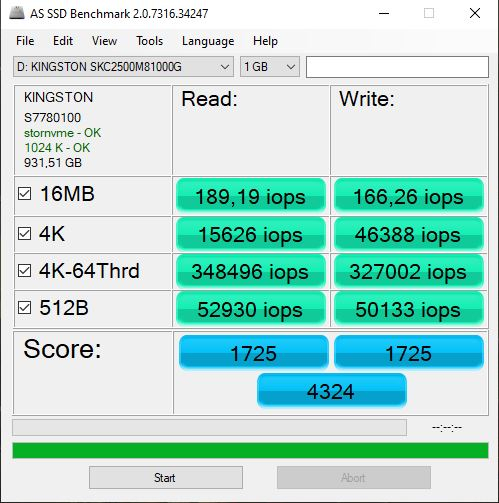 [Обзор] Kingston KC2500 NVMe SSD - топовый SSD для игр и не только