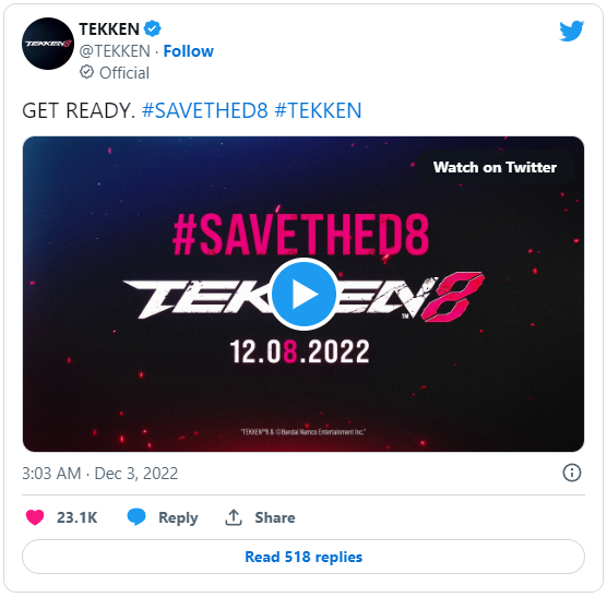 Новости о Tekken 8 появятся на The Game Awards 2022