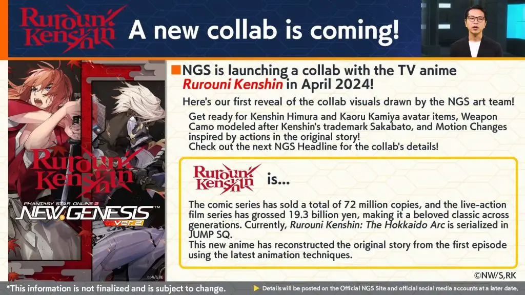 Игроков Phantasy Star Online 2 New Genesis ждет коллаборация с Rurouni Kenshin и тонна другого контента