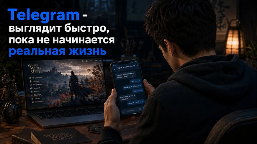 Пополнение Where Winds Meet с помощью Telegram и Telegram-ботов