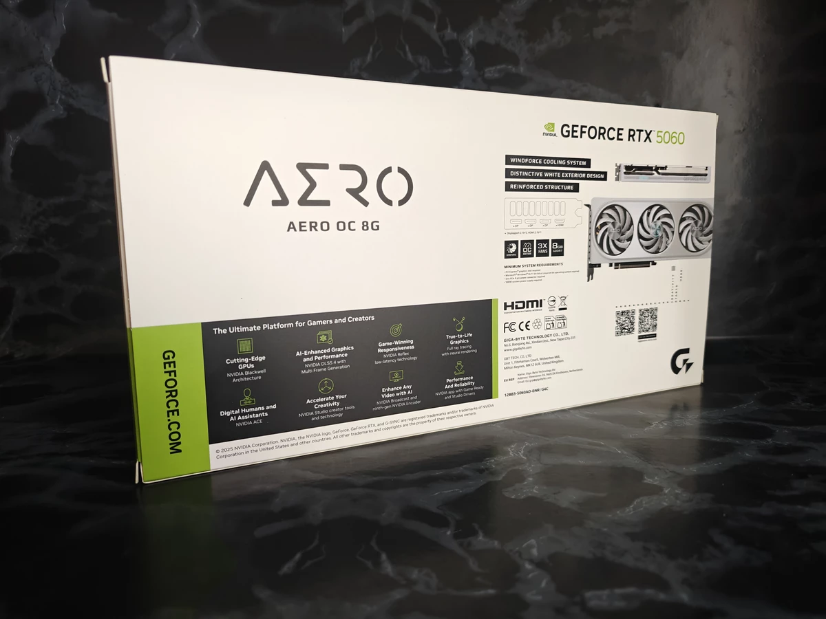 Обзор Gigabyte RTX 5060 Aero OC — белая и производительная