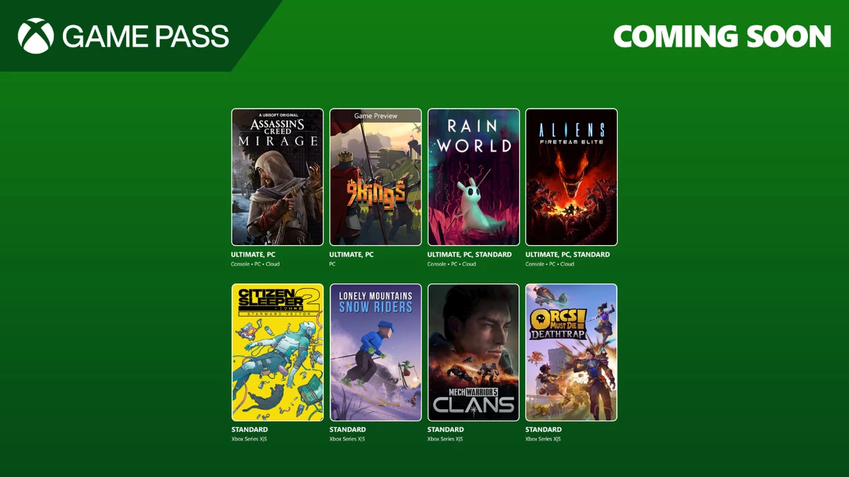 Game Pass в августе: Assassin's Creed Mirage и Aliens: Fireteam Elite на вход, Anthem на выход Game Pass в августе: Assassin's Creed Mirage и Aliens: Fireteam Elite на вход, Anthem на выход