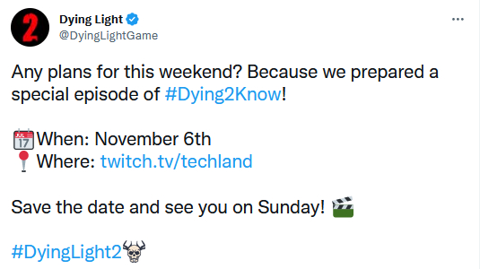 Разработчики Dying Light 2 Stay Human поделятся новыми деталями о DLC «Bloody Ties» 6 ноября