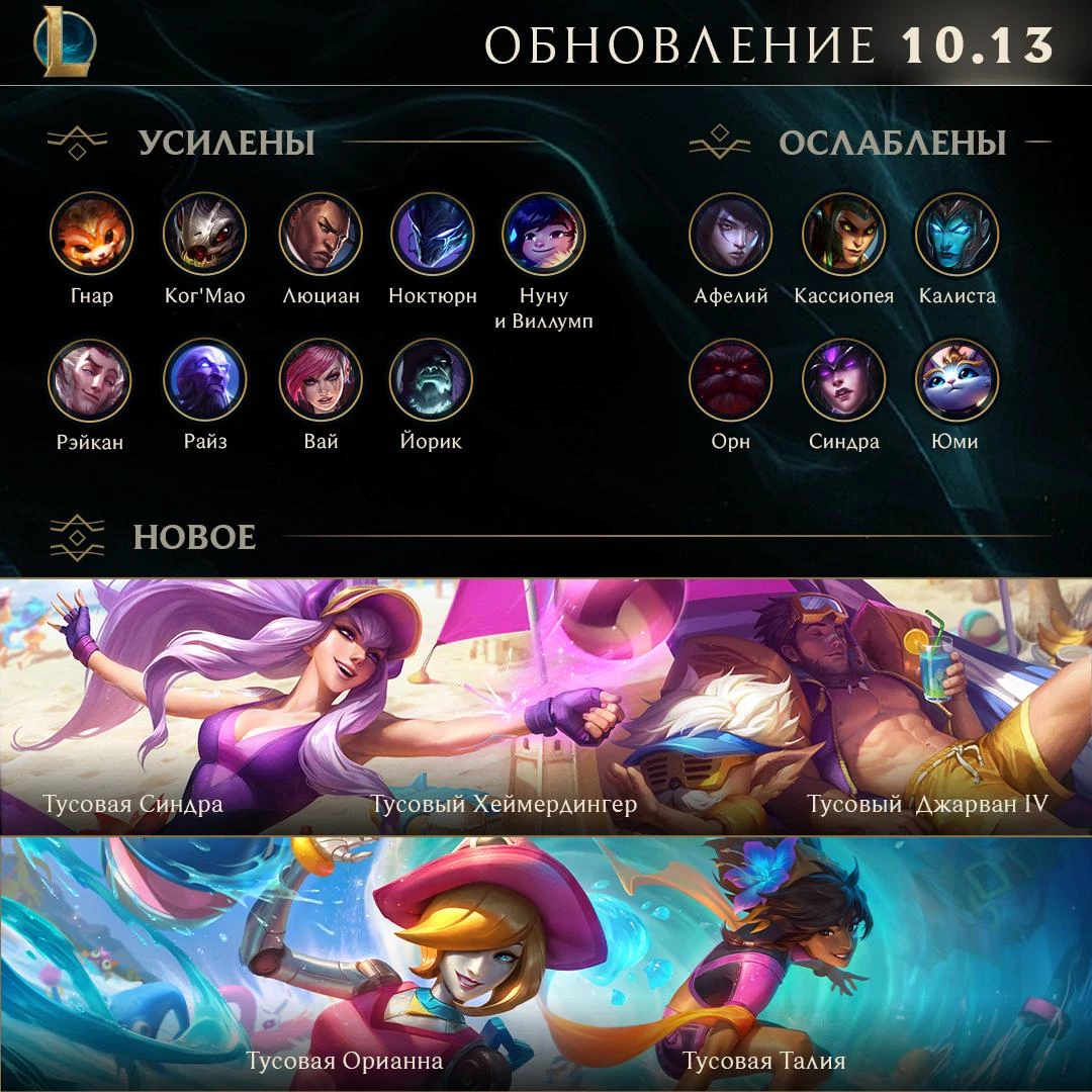 League of Legends - Новые летние облики появятся уже в июле