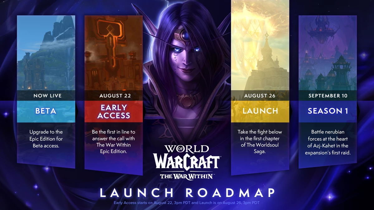 Blizzard опубликовала дорожную карту запуска World of Warcraft: The War Within Blizzard опубликовала дорожную карту запуска World of Warcraft: The War Within