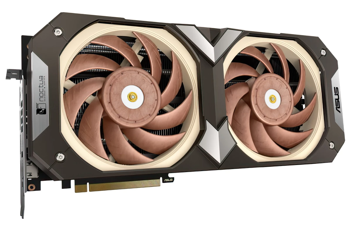 ASUS x Noctua RTX 4080 — 4,3 слота охлаждения для 61 градуса пиковой температуры