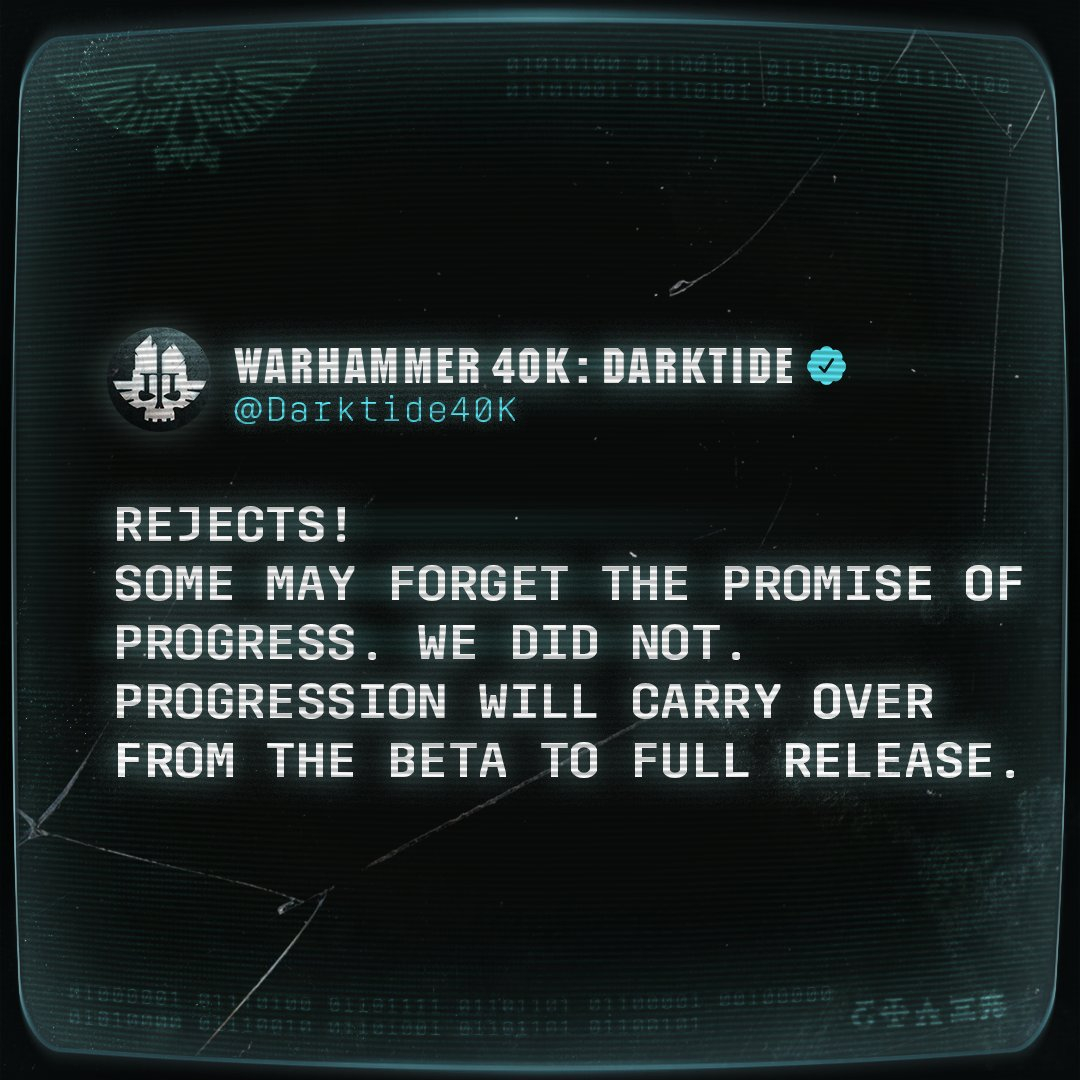 Прогресс игроков в ЗБТ Warhammer 40,000: Darktide сохранят на релизе — вайпа не будет.