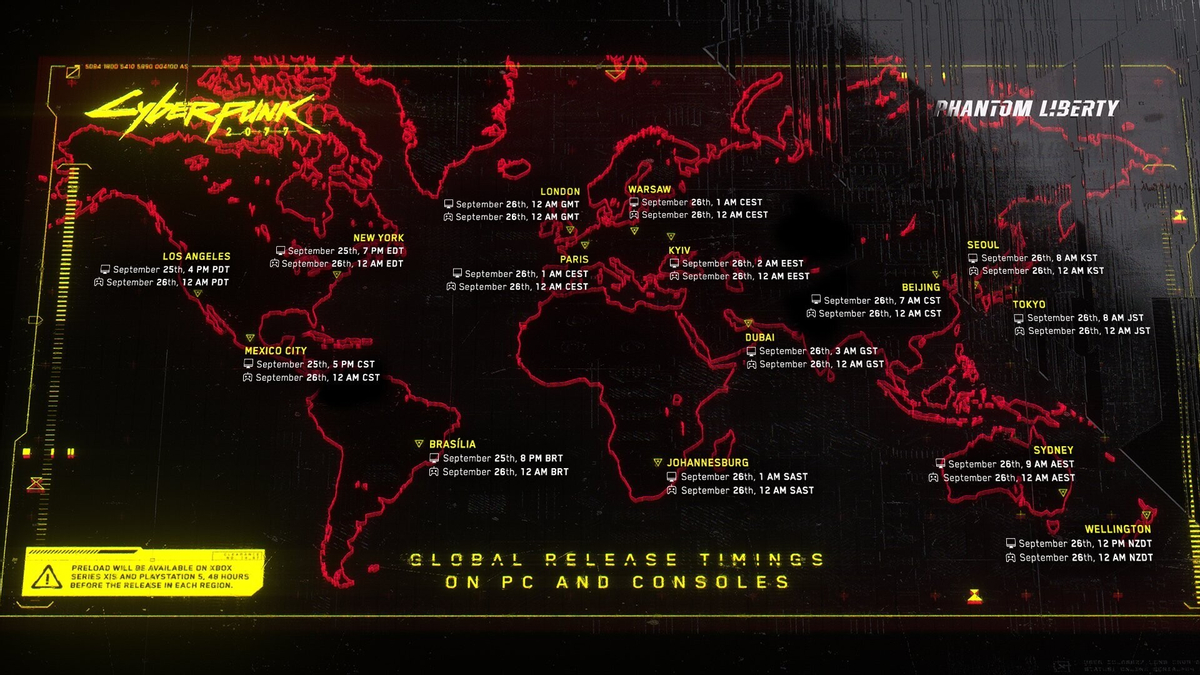 Точное время выхода дополнения «Призрачная свобода» для Cyberpunk 2077 на ПК и консолях