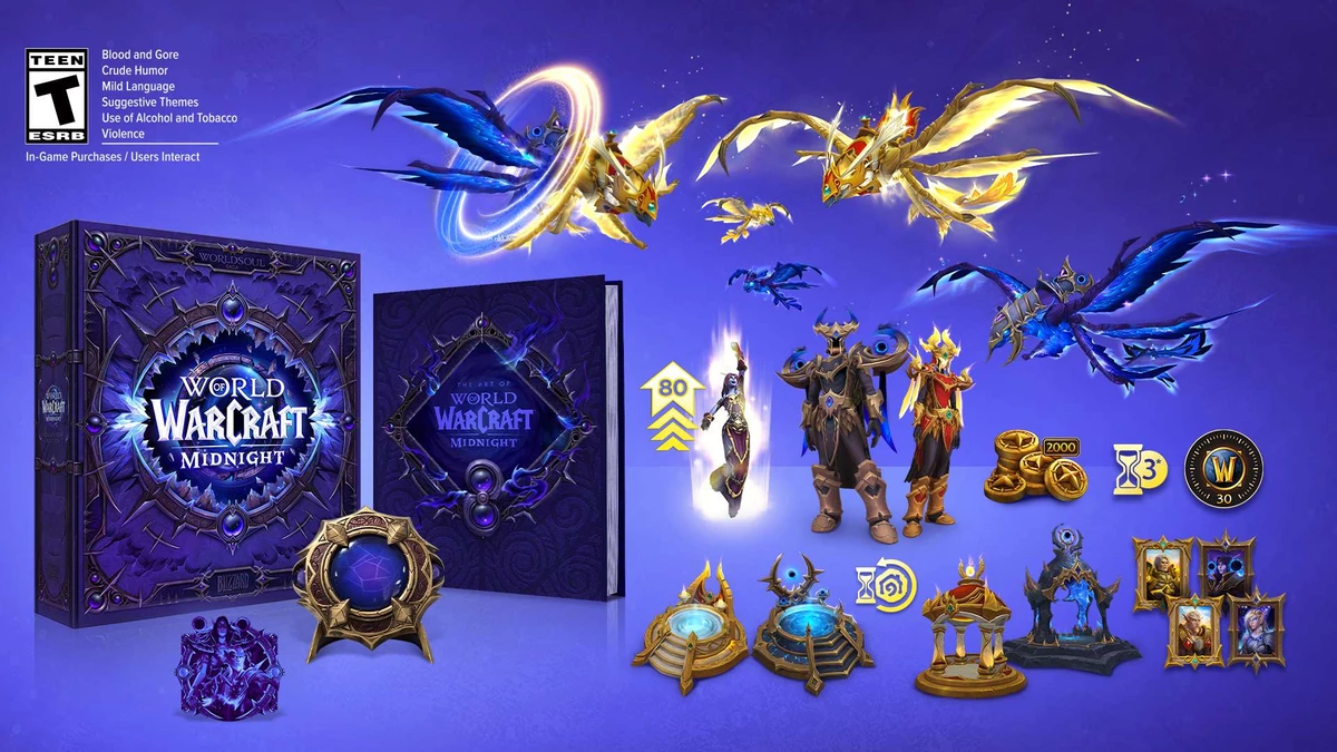 Показали состав коллекционки World of Warcraft Midnight за 140 баксов Показали состав коллекционки World of Warcraft Midnight за 140 баксов
