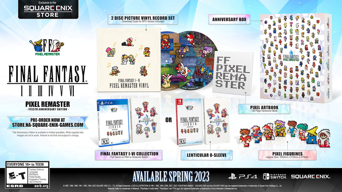 Сборник Final Fantasy Pixel Remaster выйдет на PS4 и Switch весной 2023 года