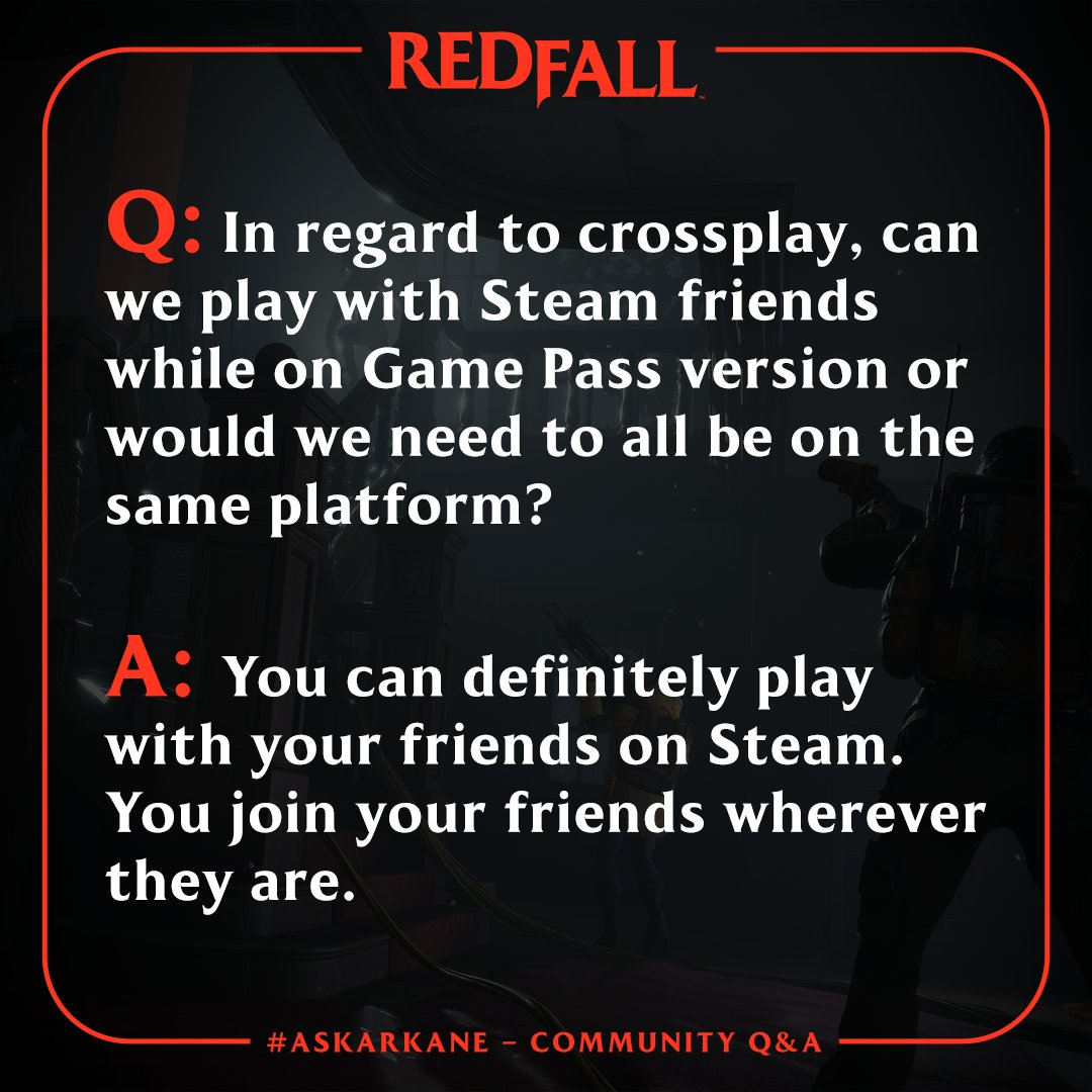 В Redfall будет кроссплей между Xbox, PC Game Pass, Steam и EGS
