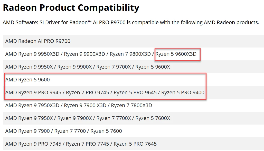 AMD подтвердила выпуск Ryzen 5 9600X3D и Ryzen 9000 PRO