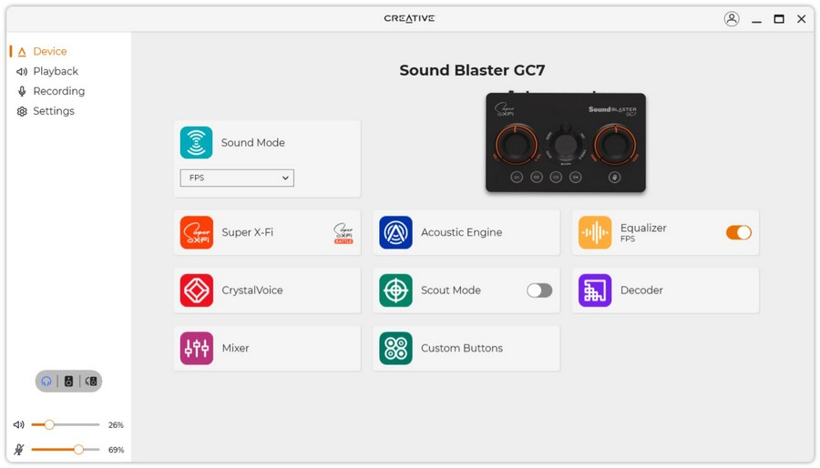 Обзор Creative SoundBlaster GC7