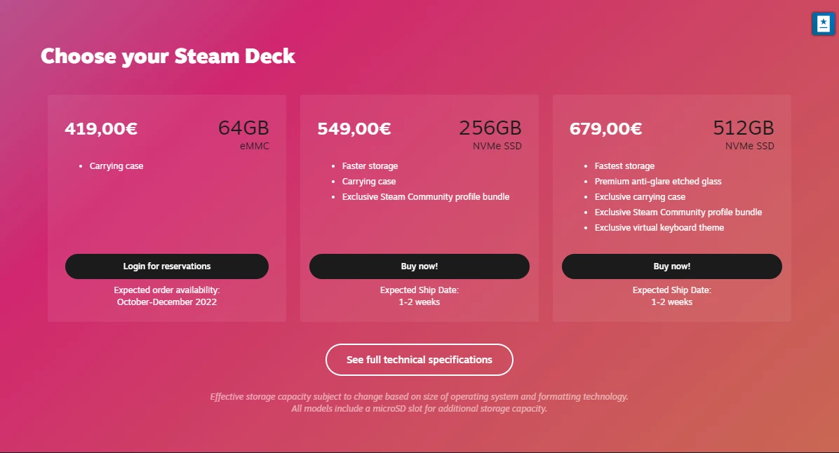 Вам больше не нужно ждать свой Steam Deck, если вы живете в правильной стране