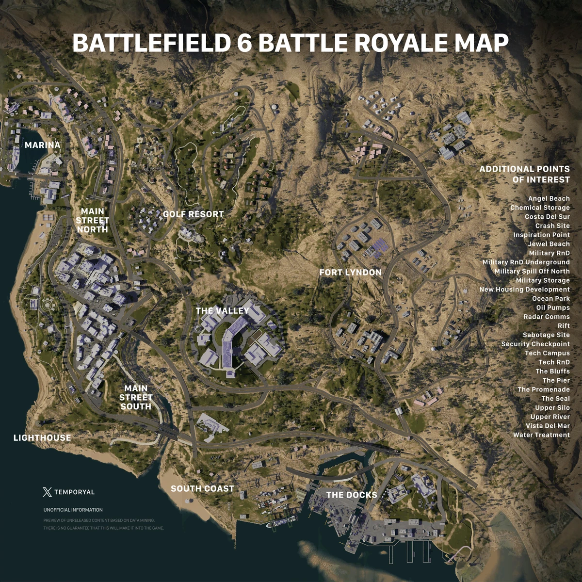 В Сеть выложили подробную карту королевской битвы Battlefield 6 В Сеть выложили подробную карту королевской битвы Battlefield 6