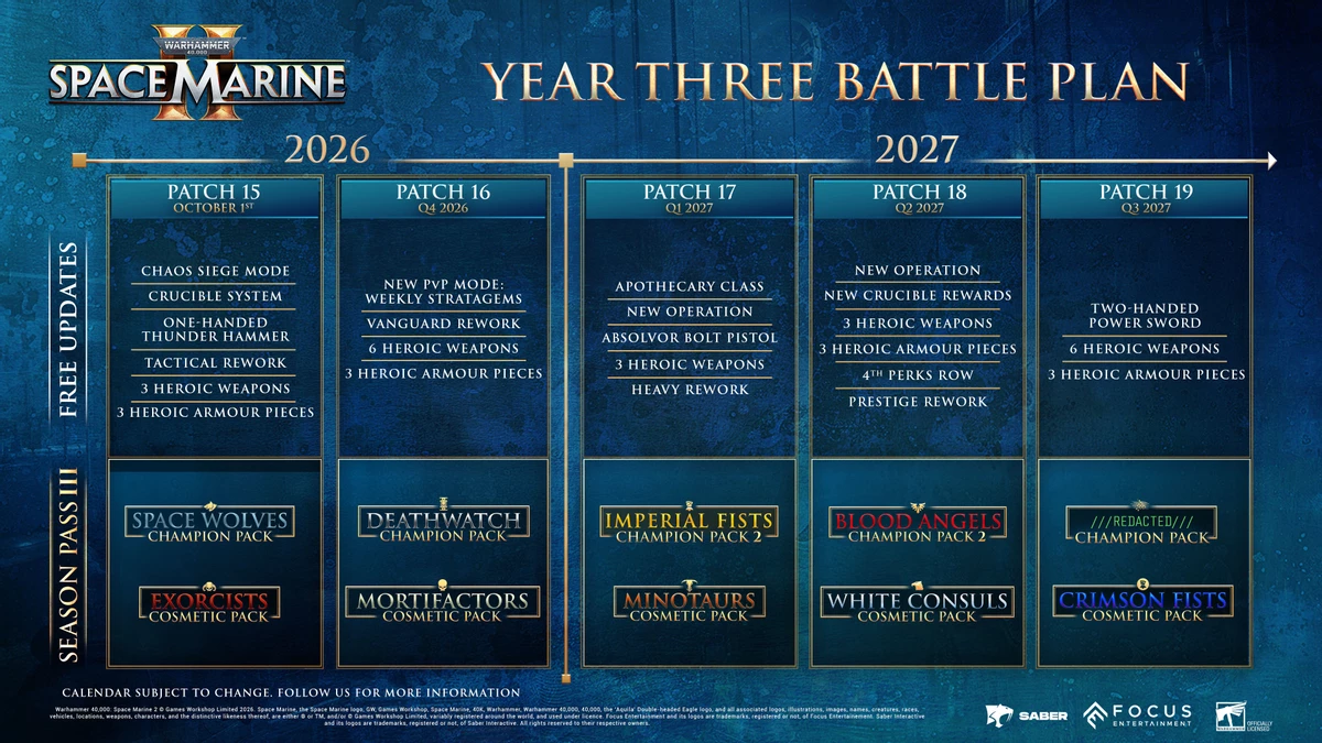 Warhammer 40,000: Space Marine 2 developers announce plans for year three and confirm new classes Warhammer 40,000: Space Marine 2 developers announce plans for year three and confirm new classes