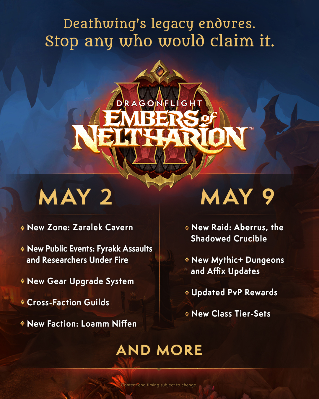Обновление 10.1 «Угли Нелтариона» для World of Warcraft: Dragonflight выйдет 3 мая