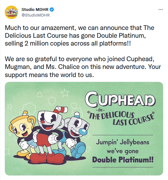 Продажи дополнения Cuphead: The Delicious Last Course достигли 2 миллионов копий