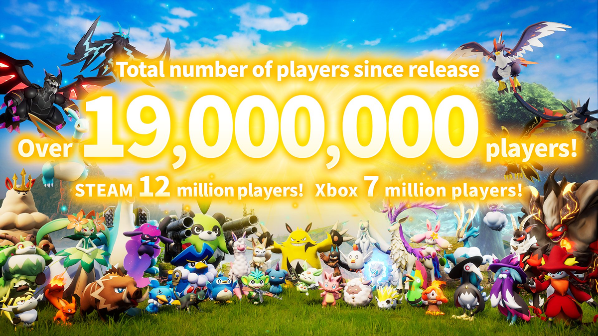 12 миллионов проданных копий и 19 миллионов игроков — новые рекорды Palworld