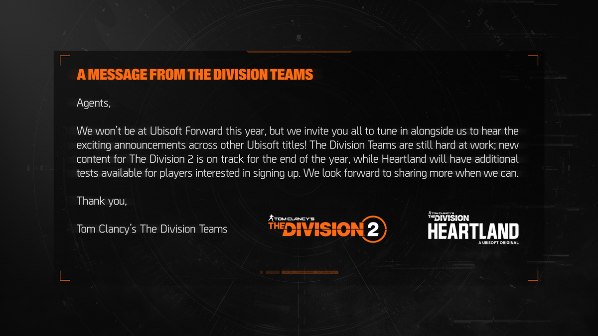 [E3 2021] Разработчики не покажут серию The Division на Ubisoft Forward