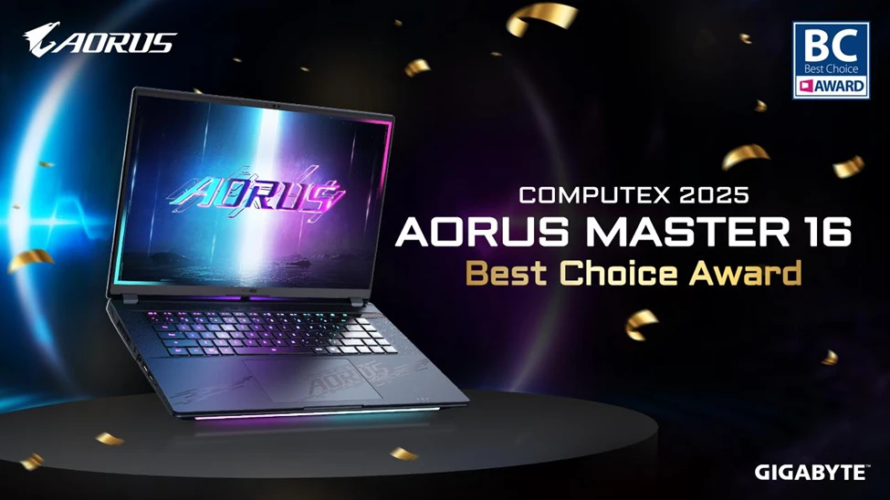 Ноутбук GIGABYTE AORUS MASTER 16 AI получил награду на COMPUTEX 2025 Ноутбук GIGABYTE AORUS MASTER 16 AI получил награду на COMPUTEX 2025