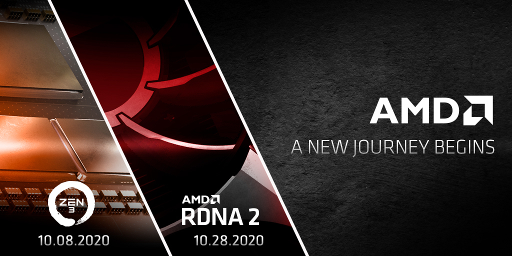 Официально: AMD Zen3 покажут 8 октября,а AMD RDNA2 (Big Navi) - 28 октября