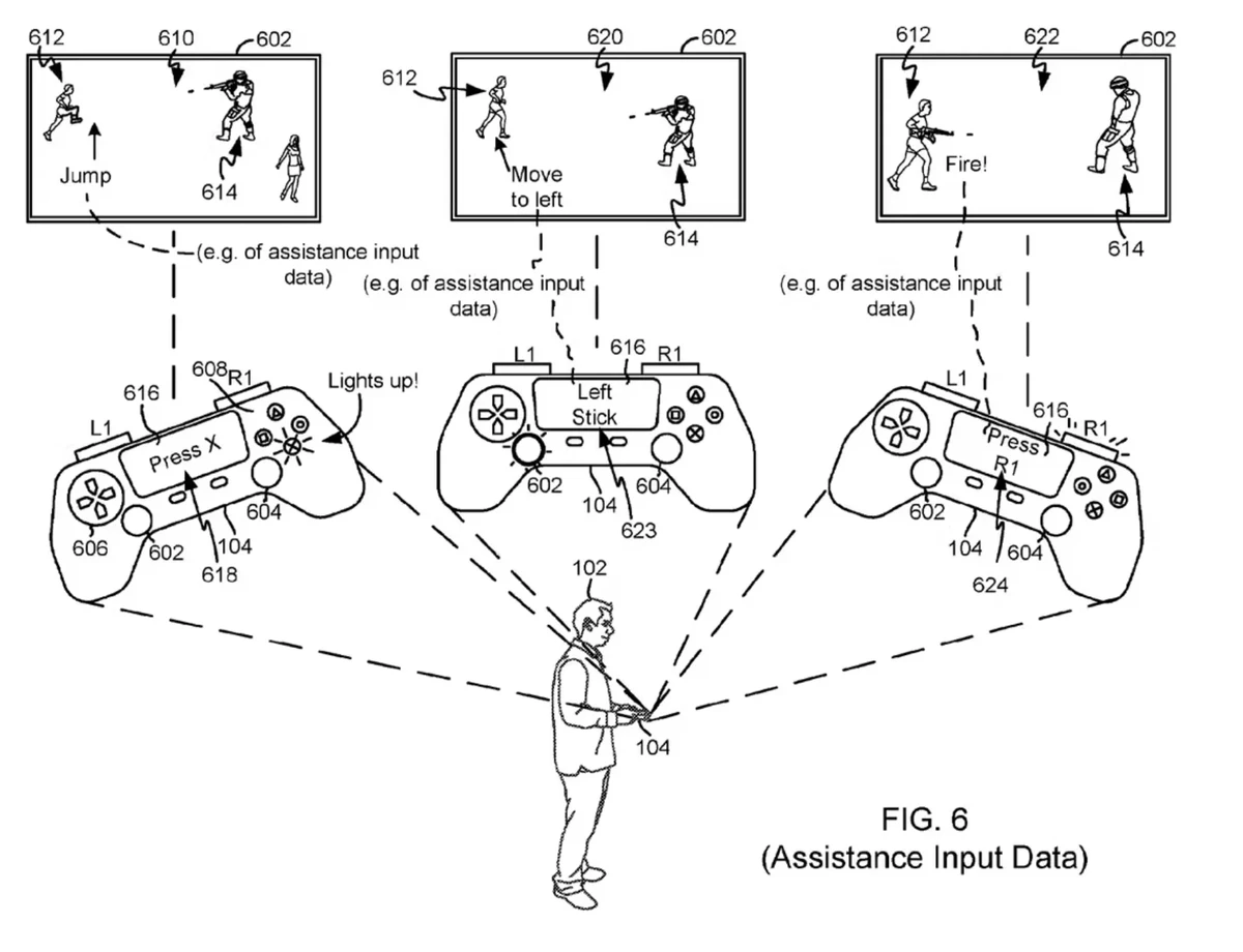 Контроллер DualSense для PS5 сможет давать подсказки в игре. На это намекает патент Sony