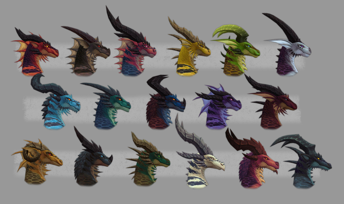 Разработчики World of Warcraft: Dragonflight показали варианты внешнего вида драктиров