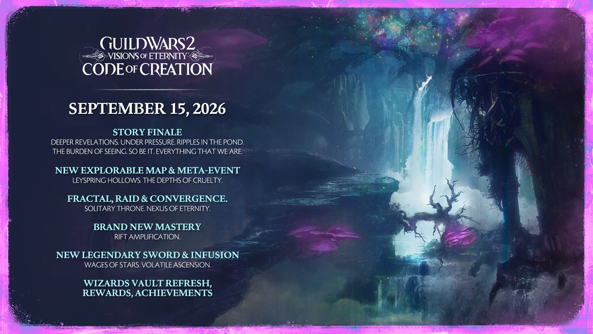 Обновление Code of Creation для Guild Wars 2: Visions of Eternity выйдет в середине сентября Обновление Code of Creation для Guild Wars 2: Visions of Eternity выйдет в середине сентября