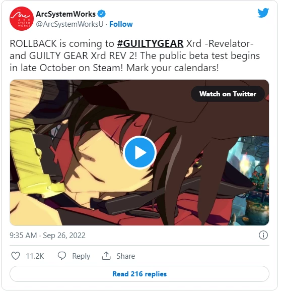 Файтинги Guilty Gear Xrd -Revelator- и Guilty Gear Xrd REV 2 получат поддержку rollback-неткода