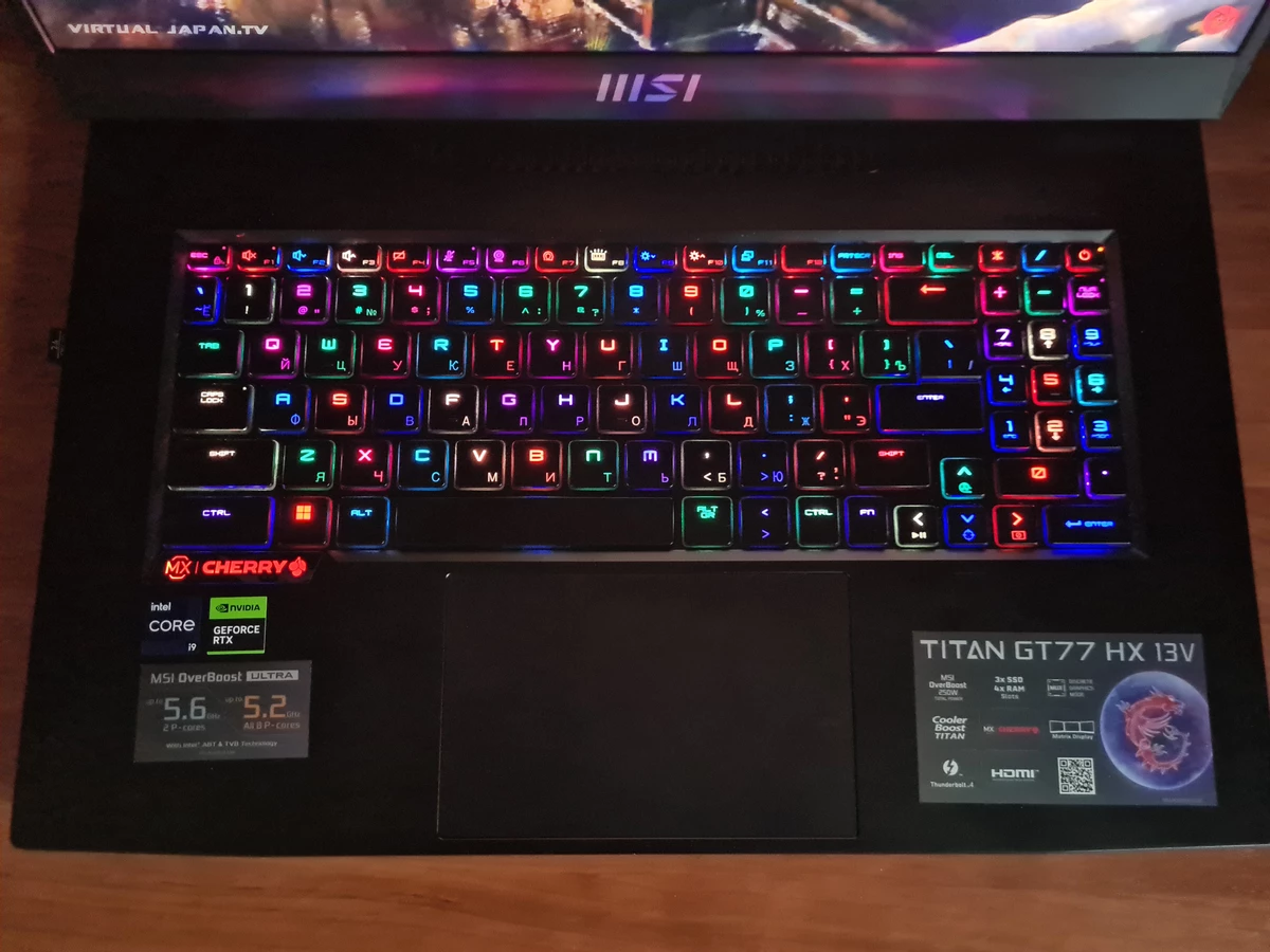 Обзор флагманского ноутбука MSI Titan GT77HX 13V — i9-13980HX и RTX 4090 всегда с собой