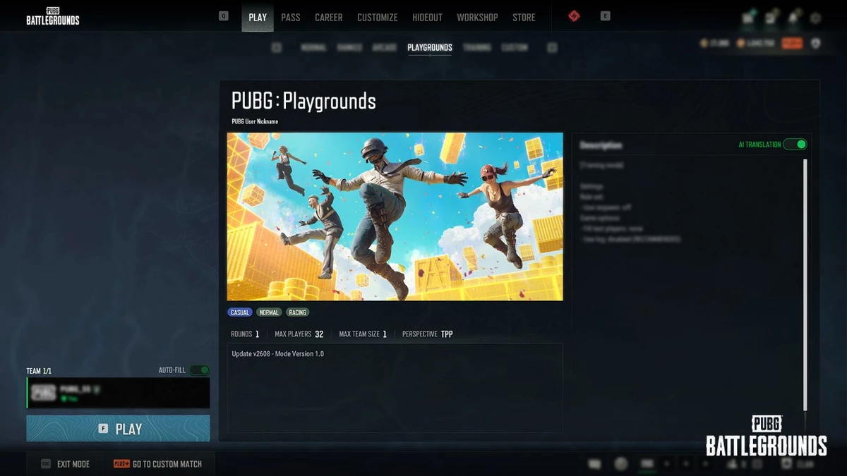 Разработчики PUBG превратят пользовательские режимы в отдельную площадку для экспериментов Разработчики PUBG превратят пользовательские режимы в отдельную площадку для экспериментов